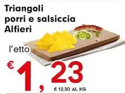 Despar Triangoli porri e salsiccia Alfieri offerta