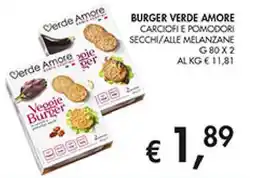 Coal Burger verde amore carciofie pomodori secchi/alle melanzane offerta