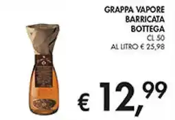 Coal Grappa vapore barricata bottega offerta