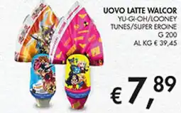 Coal Uovo latte walcor yu-gi-oh/looney tunes/super eroine offerta