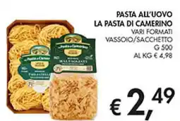 Coal Pasta all'uovo la pasta di camerino vassoio/sacchetto offerta