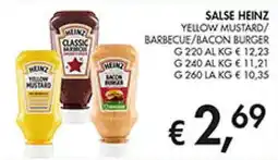 Coal Salse heinz yellow mustard/ barbecue/bacon burger offerta