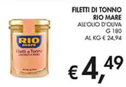 Coal Filetti di tonno rio mare all'olio d'oliva offerta
