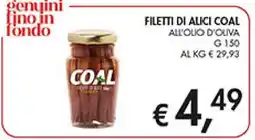 Coal Filetti di alici coal all'olio d'oliva offerta