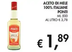 Coal Aceto di mele 100% italiane PONTI offerta