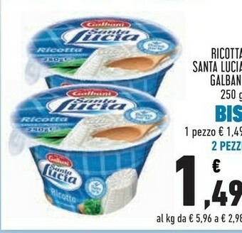 Conad Ricotta santa lucia 250 g(ml) offerta