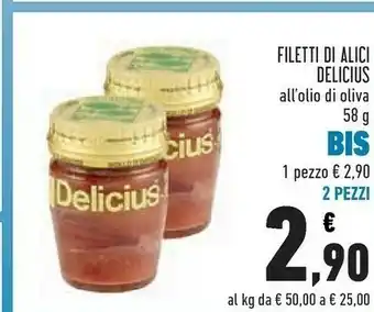 Conad Filetti di alici all'olio di oliva offerta