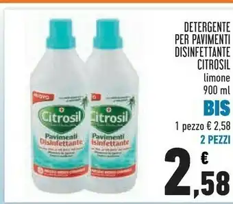 Conad Citrosil detergente per pavimenti disinfettante limone offerta