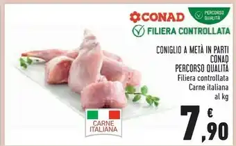 Conad Conad coniglio a metà in parti offerta