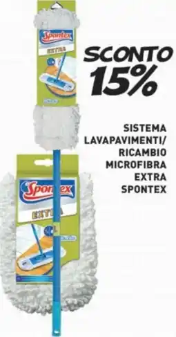 Coal Sistema lavapavimenti/ ricambio microfibra extra SPONTEX offerta