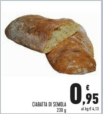 Conad Ciabatta di semola 230 g offerta