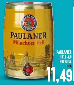 Al Discount Paulaner hell 4,9 fusto offerta