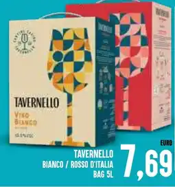 Al Discount Tavernello bianco/rosso d'italia bag offerta