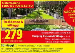 Lidl Camping Cieloverde Village offerta