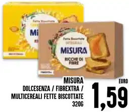 Al Discount Misura dolcesenza / fibrextra / multicereali fette biscottate offerta