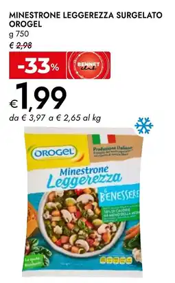 Bennet Minestrone leggerezza surgelato OROGEL offerta