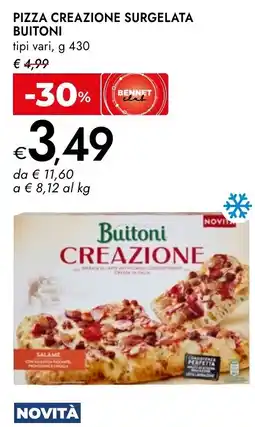 Bennet Pizza creazione surgelata BUITONI offerta