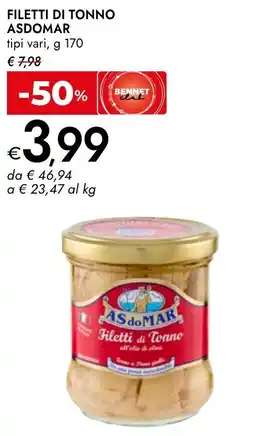 Bennet Filetti di tonno ASDOMAR offerta