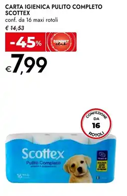 Bennet Carta igienica pulito completo SCOTTEX offerta