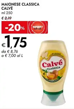 Bennet Maionese classica CALVE offerta