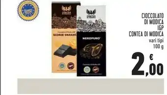 Conad Cioccolato di modica peperoncino 100 g(ml) offerta