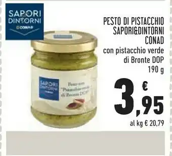 Conad Conad - pesto con "pistacchio verde di bronte dop" 190 g(ml) offerta