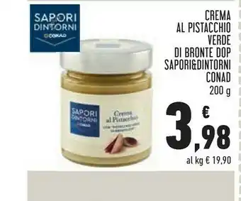 Conad Conad - crema al pistacchio con "pistacchio verde di bronte dop" 200 g(ml) offerta
