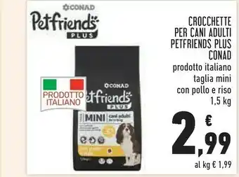 Conad Conad crocchette per cani adulti offerta