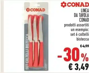 Conad Conad linea da tavola coltelli offerta