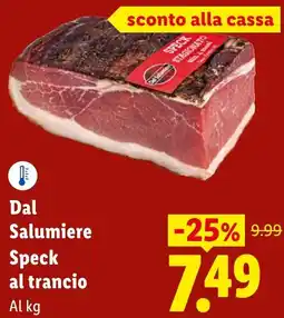 Lidl Dal Salumiere Speck al trancio offerta
