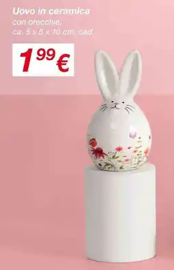 KiK Uovo in ceramica con orecchie offerta