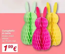 KiK Coniglietto in carta offerta