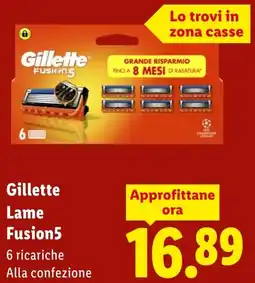 Lidl Gillette Lame Fusion5 offerta