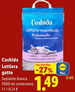 Lidl Coshida Lettiera gatto offerta