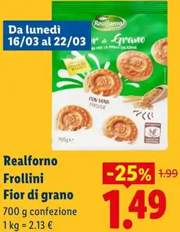 Lidl Realforno Frollini Fior di grano offerta