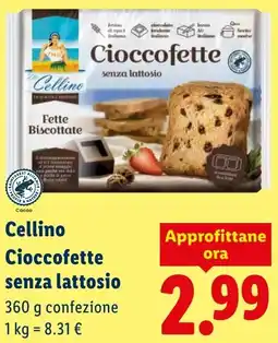 Lidl Cellino Cioccofette senza lattosio offerta