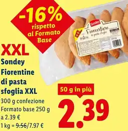 Lidl Sondey Fiorentine di pasta sfoglia XXL offerta