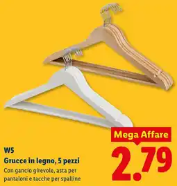 Lidl W5 Grucce in legno, 5 pezzi offerta