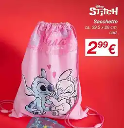 KiK Disney stitch sacchetto offerta