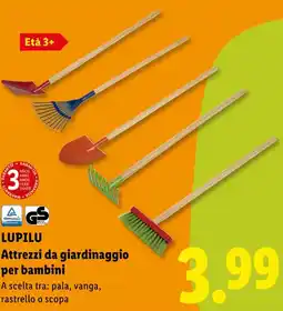 Lidl LUPILU Attrezzi da giardinaggio per bambini offerta