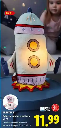 Lidl PLAYTIVE Peluche con luce nottura LED offerta
