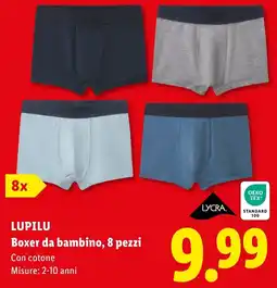 Lidl LUPILU Boxer da bambino offerta