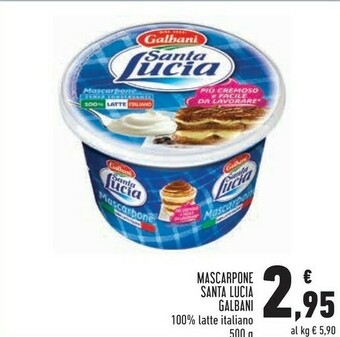Conad Superstore Mascarpone santa lucia 500 g(ml) offerta