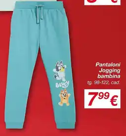 KiK Bluey pantaloni jogging bambina offerta