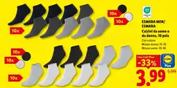 Lidl ESMARA MEN/ ESMARA Calzini da uomo o da donna, 10 paia offerta