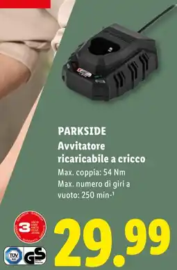 Lidl PARKSIDE Avvitatore ricaricabile a cricco offerta