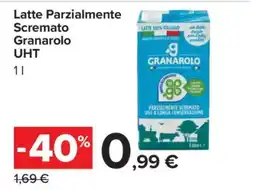 Carrefour Latte Parzialmente Scremato Granarolo UHT offerta