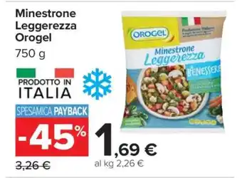 Carrefour Minestrone Leggerezza Orogel offerta