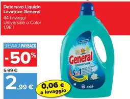 Carrefour Detersivo Liquido Lavatrice General offerta
