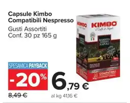 Carrefour Capsule Kimbo Compatibili Nespresso offerta